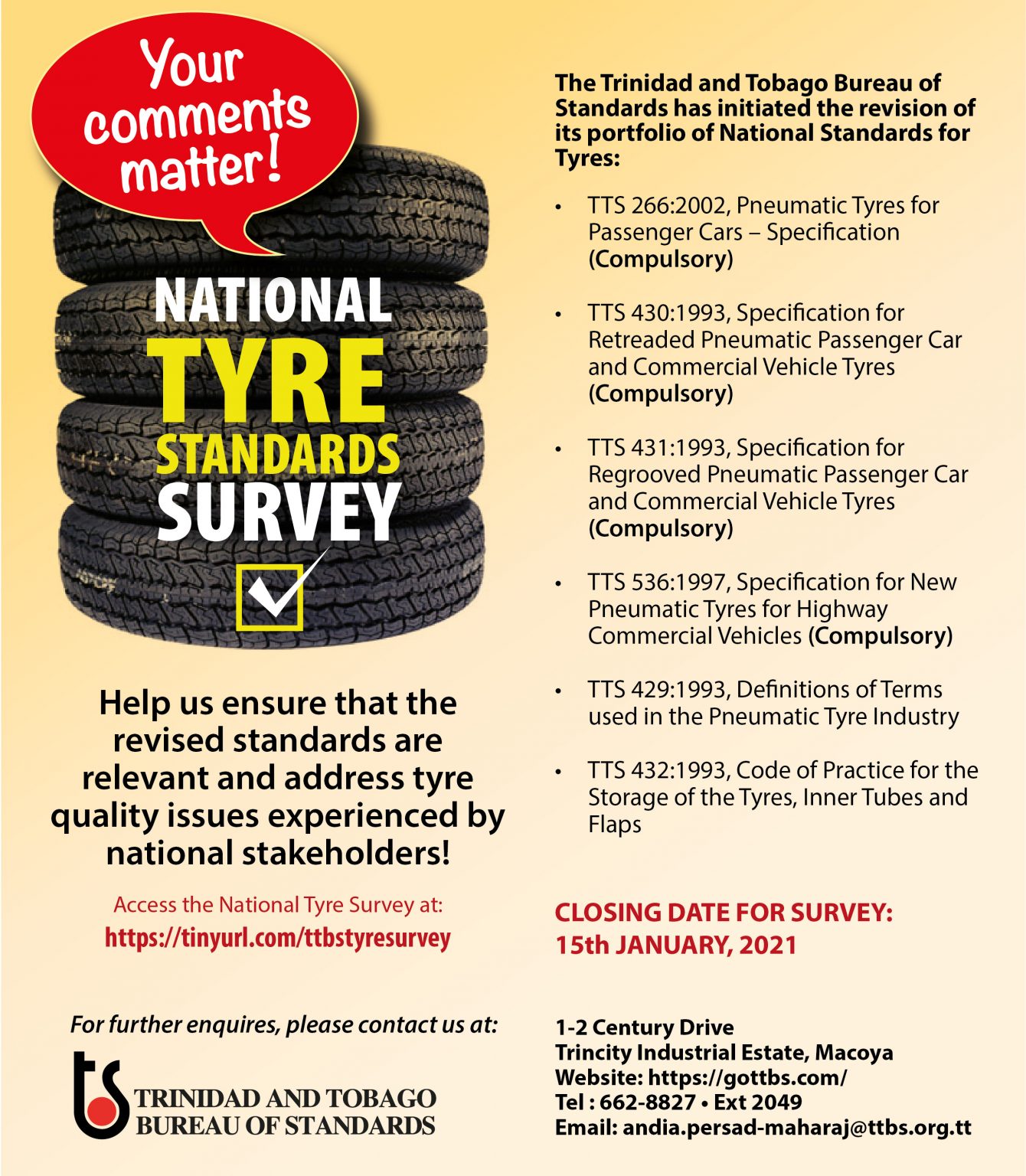 National Tyre Standards Survey TTBS