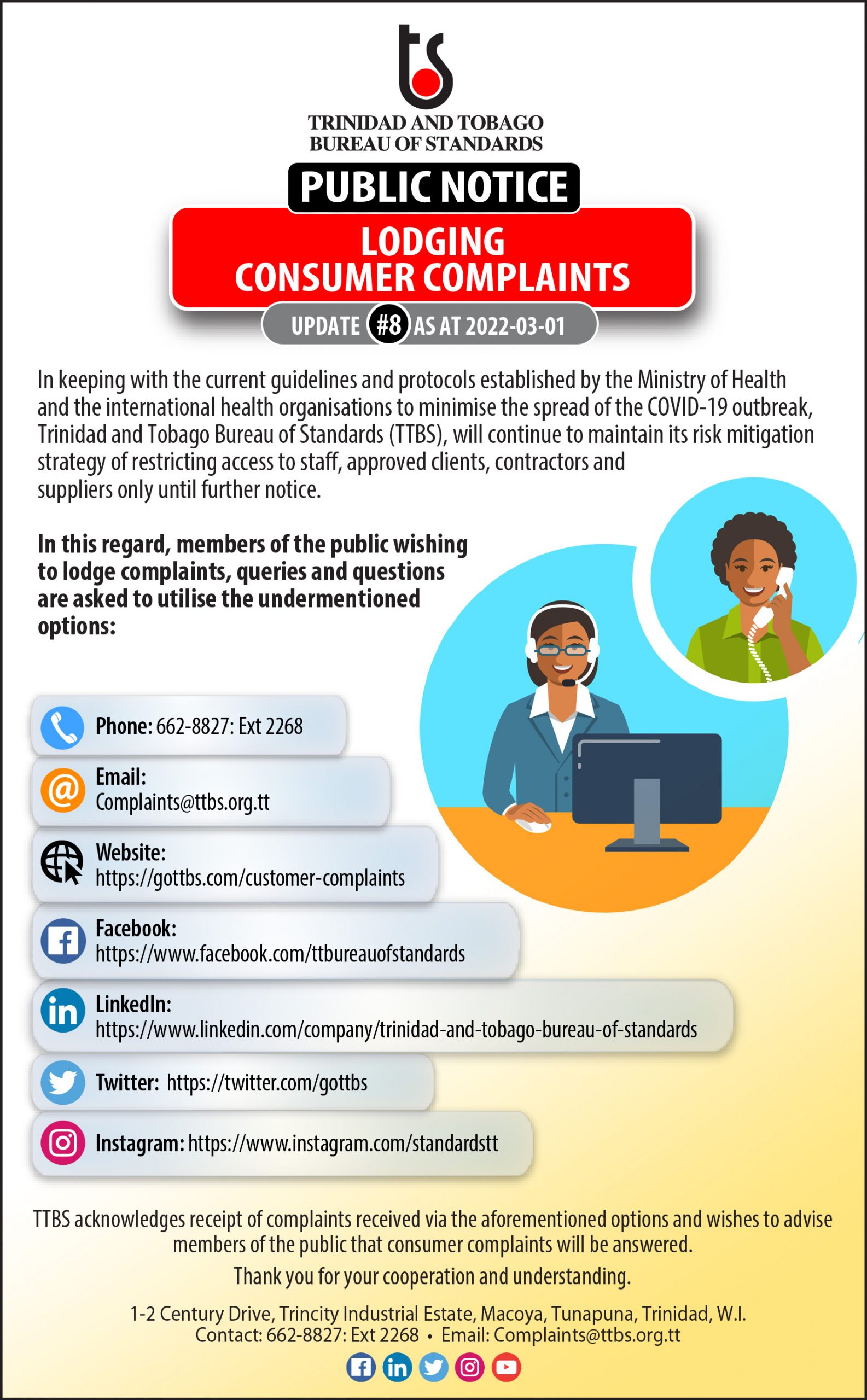 Lodging of Consumer Complaints Update 8 TTBS