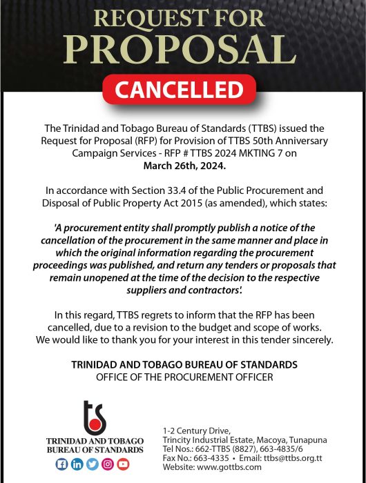 RFP Cancelled: Provision OF 50th Anniversary Campaign Services