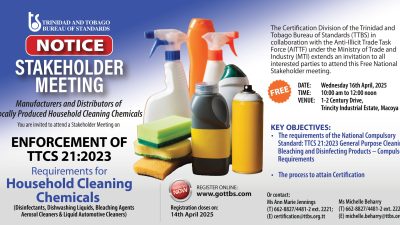 Stakeholder Meeting: Requirements for Household Cleaning Chemicals