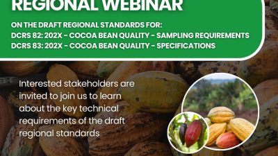 REGIONAL WEBINAR ON DRAFT CARICOM REGIONAL STANDARDS FOR COCOA BEANS