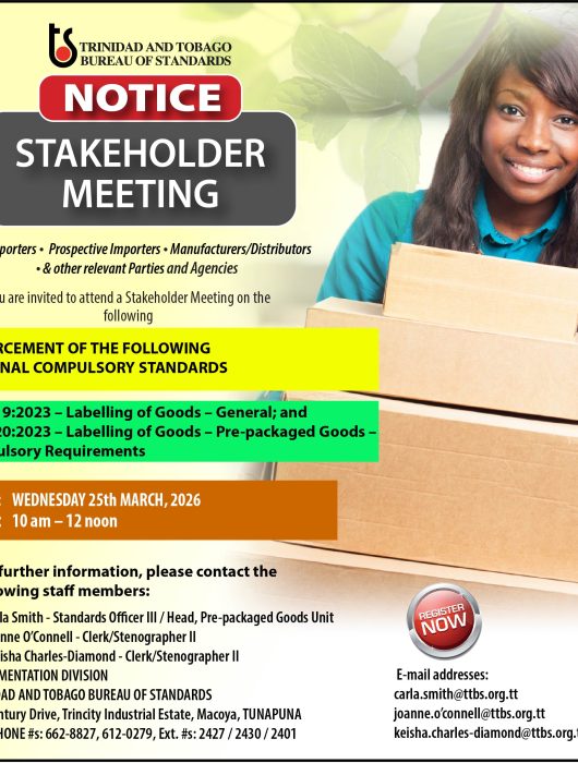 Stakeholder Meeting: Labelling Of Goods